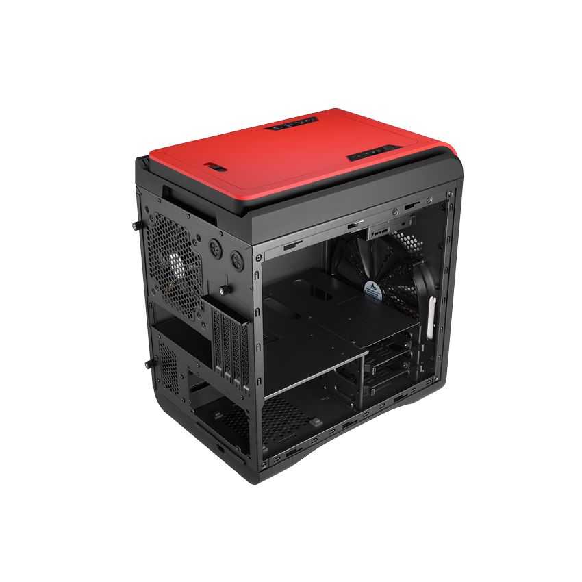 Caja Micro-ATX Gaming AEROCOOL Dead Silence Cube Roja imagen 4