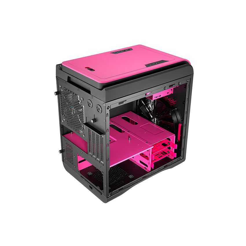 Caja Micro-ATX Gaming AEROCOOL Dead Silence Cube Rosa imagen 4