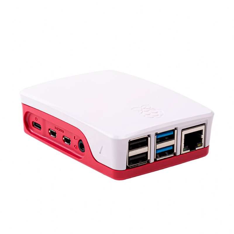 Caja Raspberry PI 4 Rojo-Blanco imagen 2