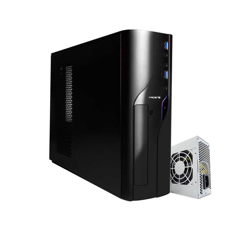Caja SLIM Tacens ORUM 2 Negra ITX - Mini-ITX - Micro-ATX con fuente 500 Wattios
