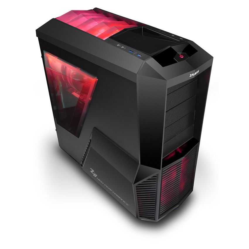 Caja Semitorre ATX ZALMAN Z11 PLUS HF1 Led Rojo Negra