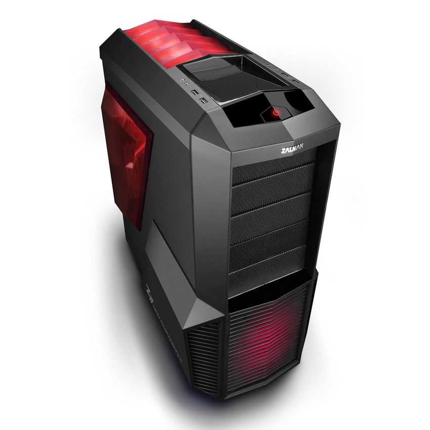 Caja Semitorre ATX ZALMAN Z11 PLUS HF1 Led Rojo Negra imagen 2