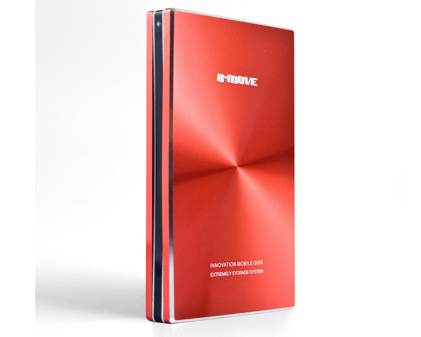 Caja externa B-MOVE 2.5 SATA Aluminio Rojo c.1 TB imagen 2