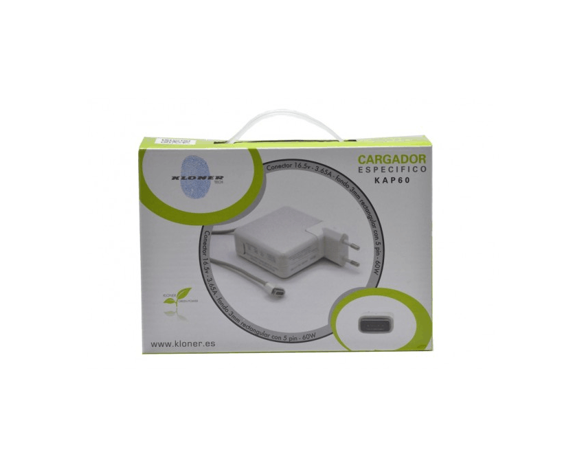 Cargador KLONER para Apple MacBook 16.5V - 3.65A - 5 Pines