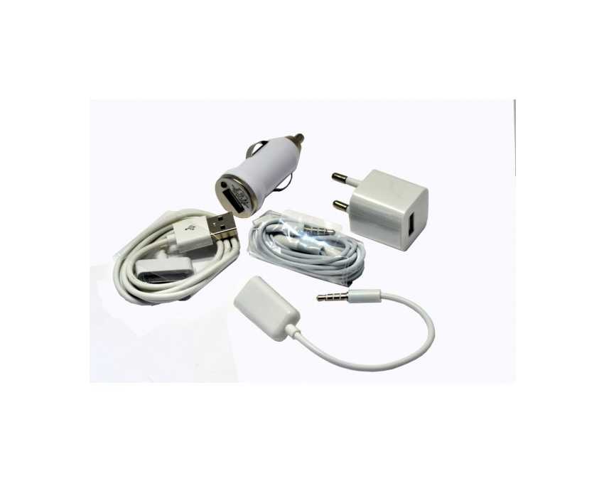 Cargador KLONER para Iphone e Ipad Casa-Coche + Auricular + Alargador KCM1