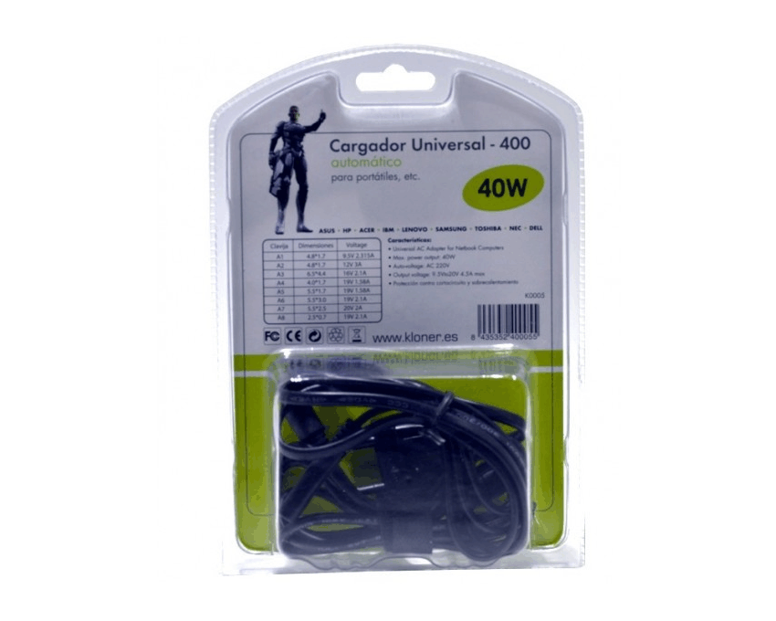 Cargador Universal 40 Wattios automatico 8 conectores K0005 imagen 3