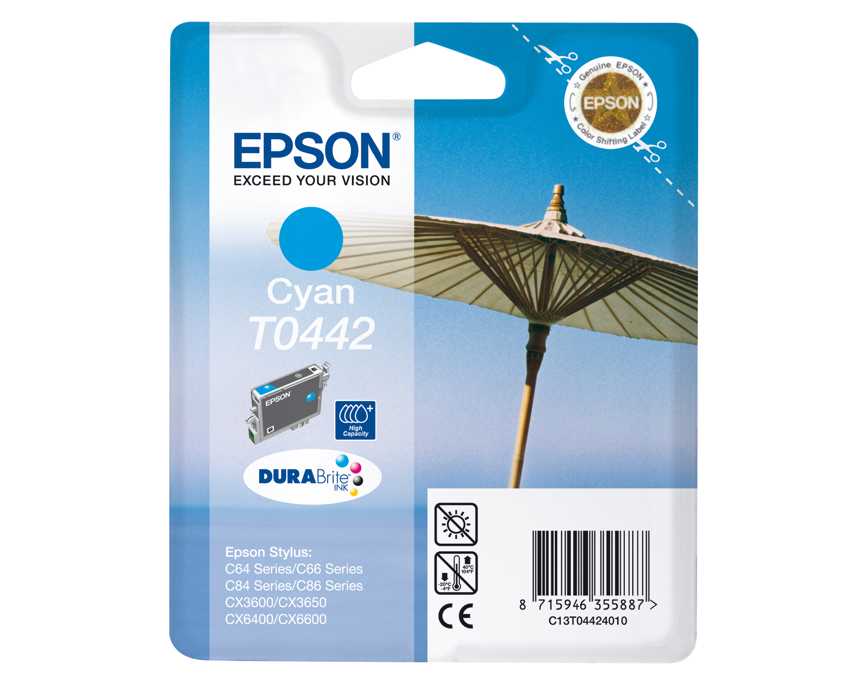 Cartucho Epson T0442 Cyan Alta Capacidad