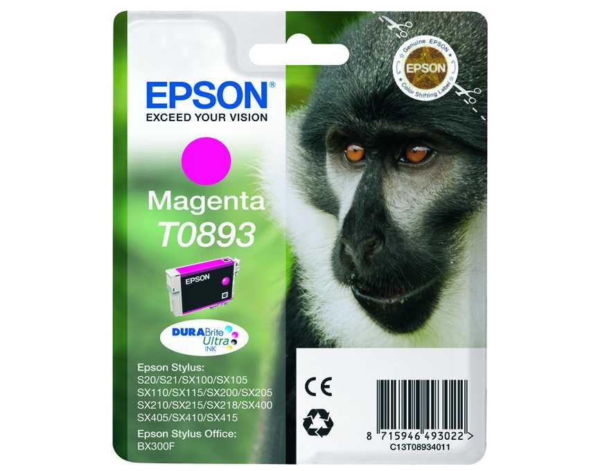 Cartucho Epson T0893 Magenta