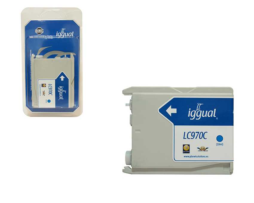 Cartucho Reciclado IGGUAL Brother LC970C Cyan