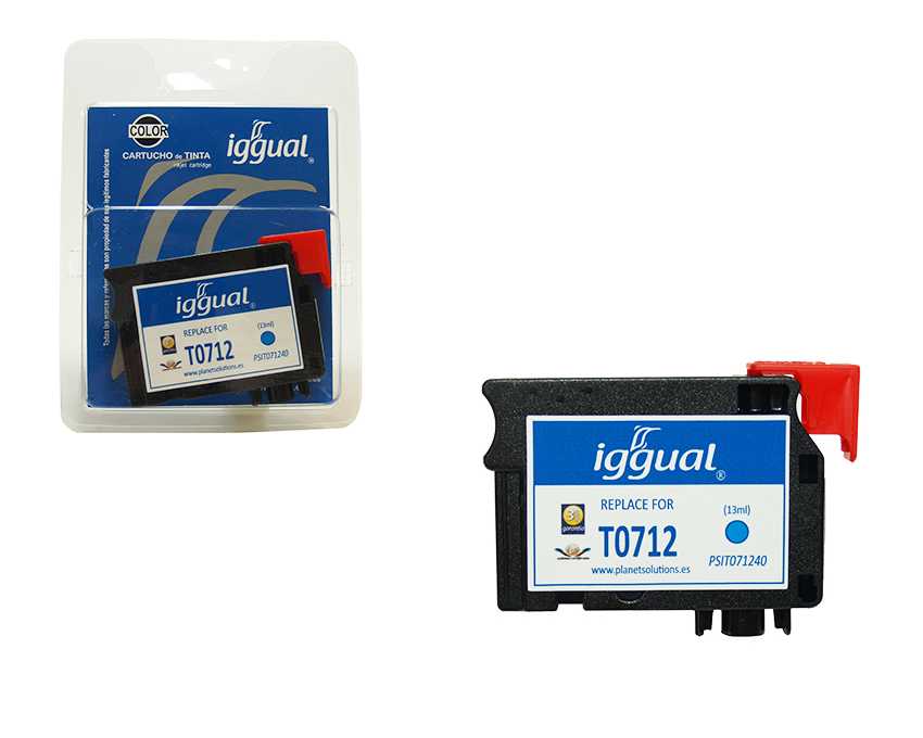 Cartucho Reciclado IGGUAL Epson T0712 Cyan