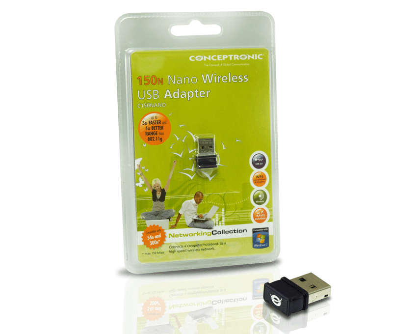 Conceptronic  150N Nano Wireless USB Adapter imagen 3
