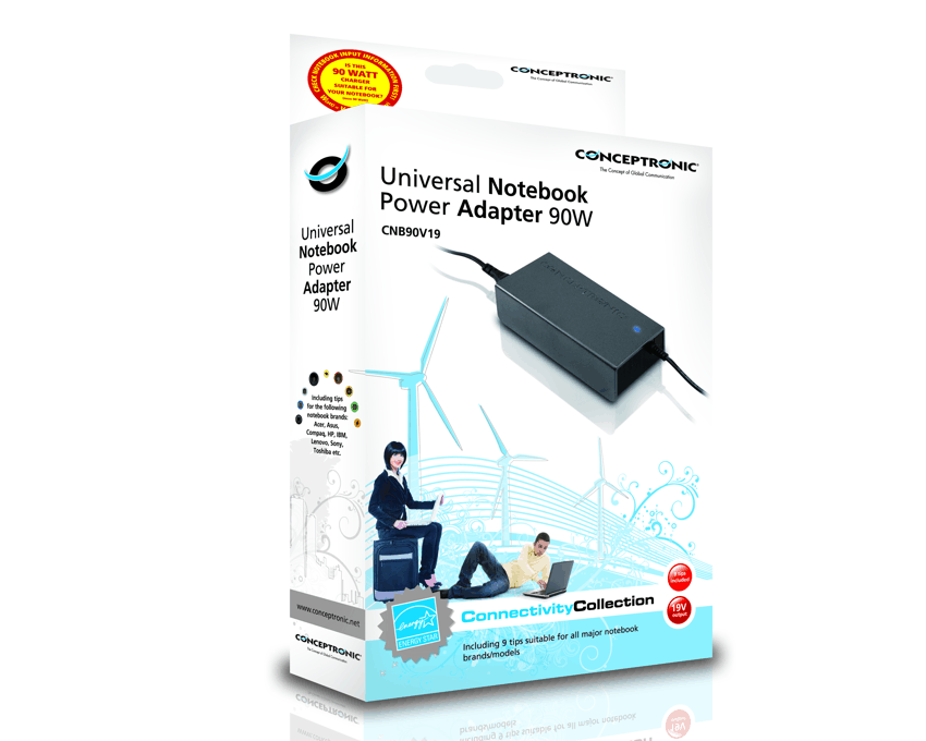 Conceptronic Adaptador de Corriente Universal 90W para portatil imagen 3