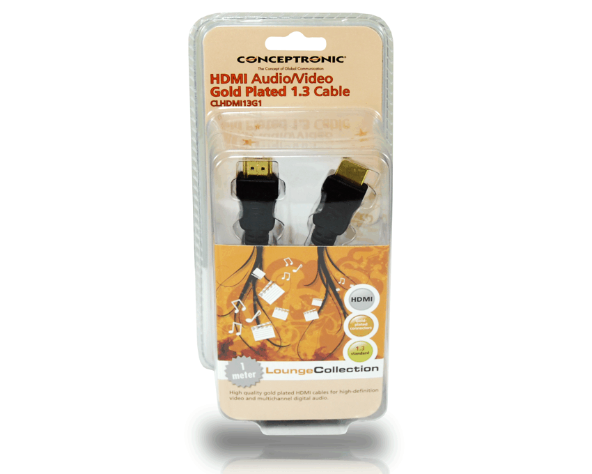 Conceptronic Cable HDMI Audio/Video Gold Plated 1.3 1m imagen 3