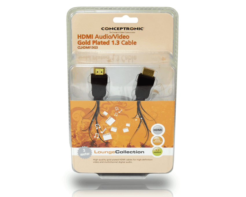 Conceptronic Cable HDMI Audio/Video Gold Plated 1.3 3m imagen 3