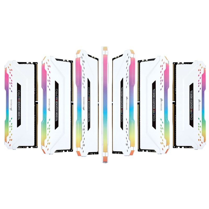 Corsair 16 Gb (2x8 Gb) DDR4 3000 Vengeance RGB Pro C15 White imagen 3