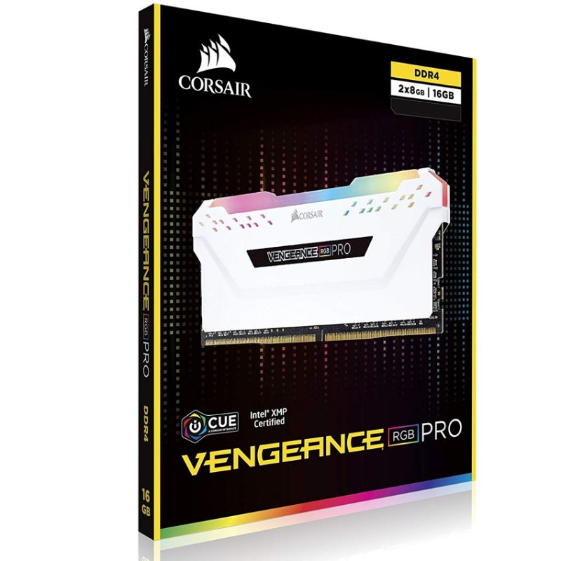 Corsair 16 Gb (2x8 Gb) DDR4 3000 Vengeance RGB Pro C15 White imagen 5