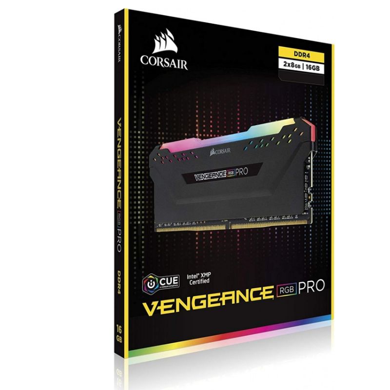 Corsair 32 Gb (2x16 Gb) DDR4 3200 Vengeance RGB Pro C16 Black imagen 5