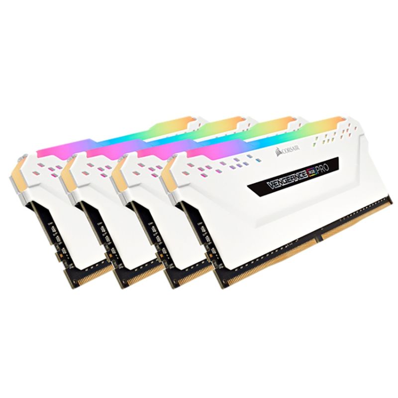 Corsair 32 Gb (4x8 Gb) DDR4 2666 Vengeance RGB Pro C16 White imagen 2
