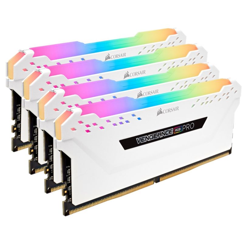 Corsair 32 Gb (4x8 Gb) DDR4 2666 Vengeance RGB Pro C16 White imagen 3