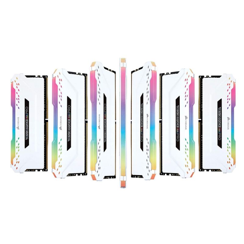 Corsair 32 Gb (4x8 Gb) DDR4 2666 Vengeance RGB Pro C16 White imagen 4