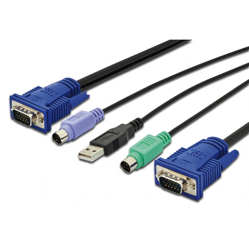 Digitus Cable KVM Teclado Ratón VGA USB