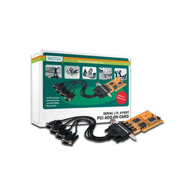 Digitus PCI con 4 Puertos Serie DB9