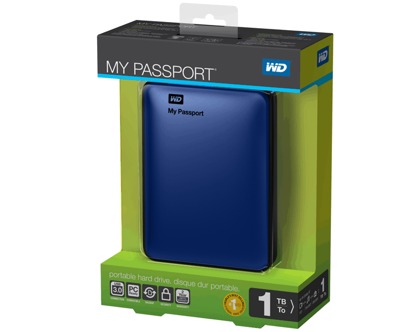 Disco Duro Externo Western Digital 1 Tb. My Passport 2.5" USB 3.0 Azul imagen 4