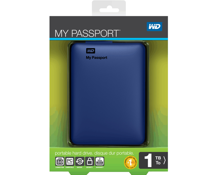Disco Duro Externo Western Digital 1 Tb. My Passport 2.5" USB 3.0 Azul imagen 5
