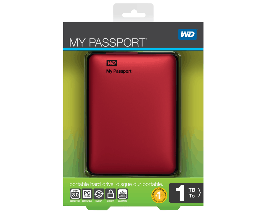 Disco Duro Externo Western Digital 1 Tb. My Passport 2.5" USB 3.0 Rojo imagen 5