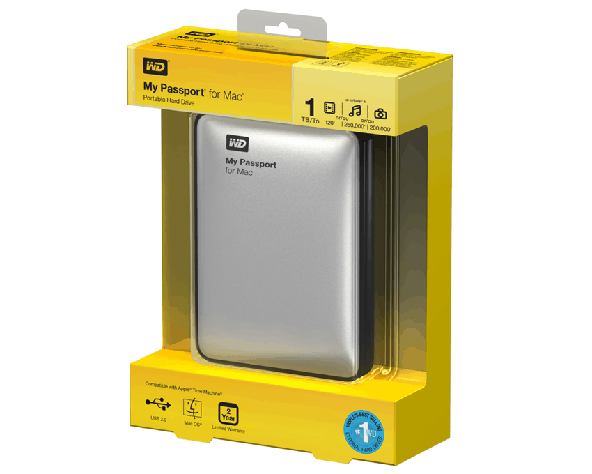 Disco Duro Externo Western Digital 1 Tb. USB 2.0 My Passport for MAC imagen 4