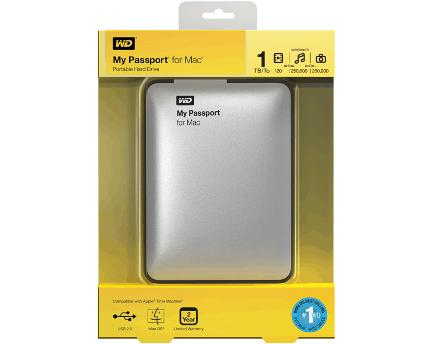 Disco Duro Externo Western Digital 1 Tb. USB 2.0 My Passport for MAC imagen 5