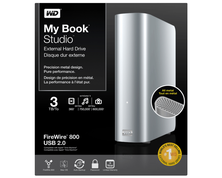 Disco Duro Externo Western Digital 3 Tb. 3.5" My Book Studio USB+FW800 imagen 5