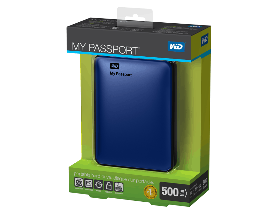 Disco Duro Externo Western Digital 500 Gb. My Passport 2.5" USB 3.0 Azul imagen 4