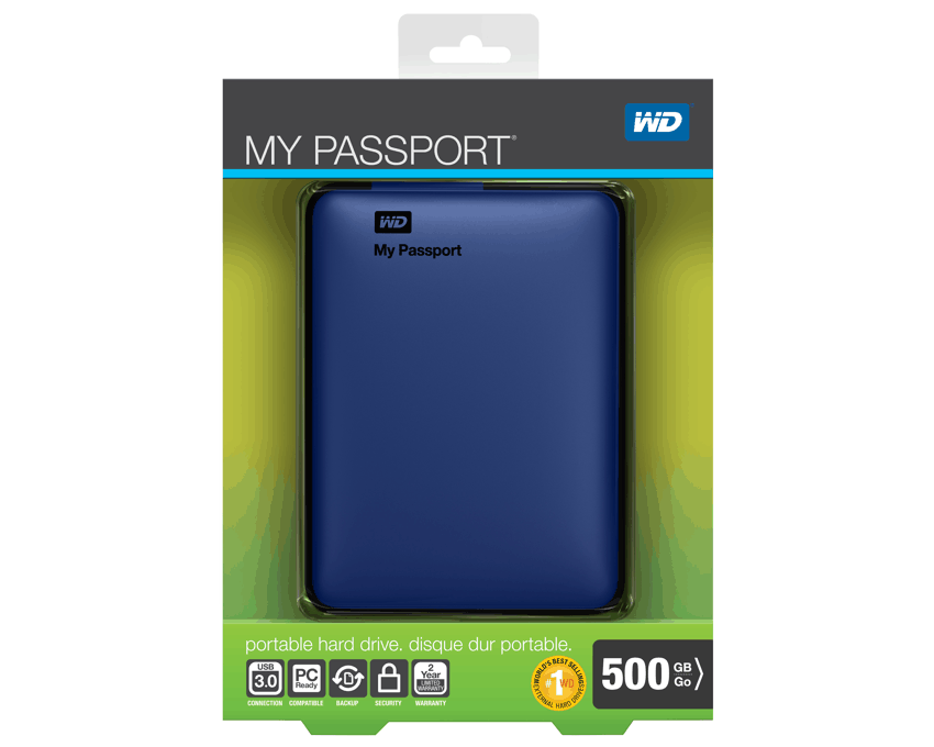 Disco Duro Externo Western Digital 500 Gb. My Passport 2.5" USB 3.0 Azul imagen 5