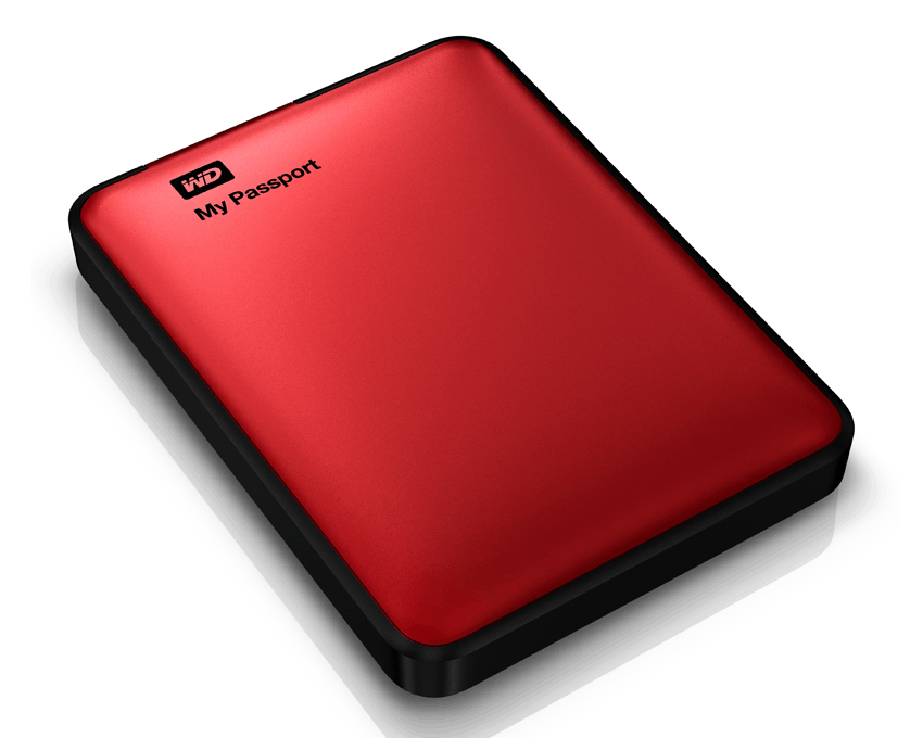 Disco Duro Externo Western Digital 500 Gb. My Passport 2.5" USB 3.0 Rojo