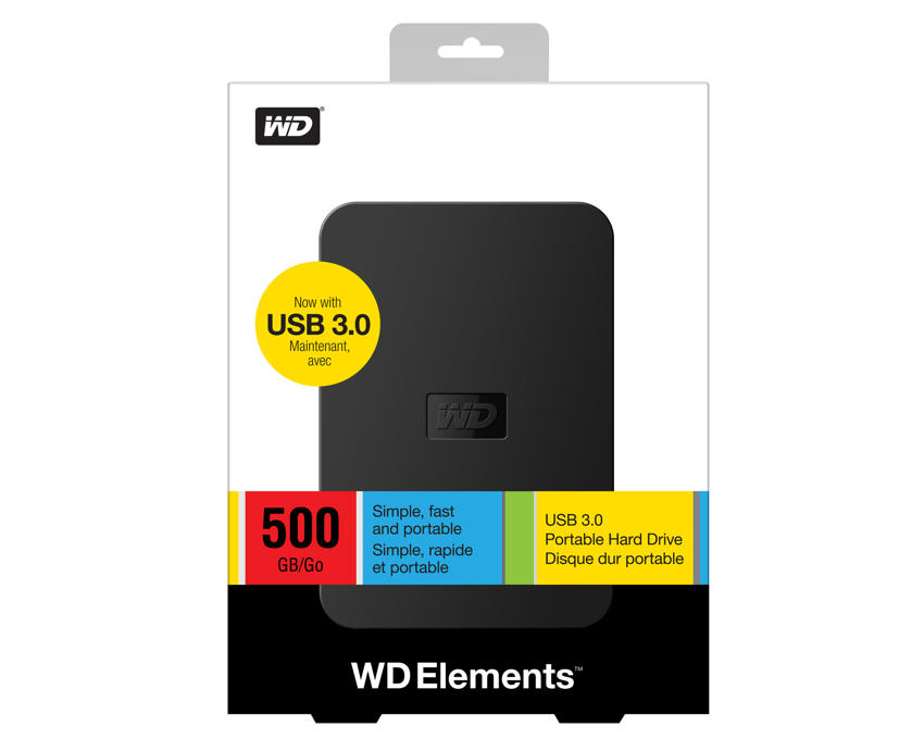 Disco Duro Externo Western Digital 500GB Negro Elements SE imagen 4