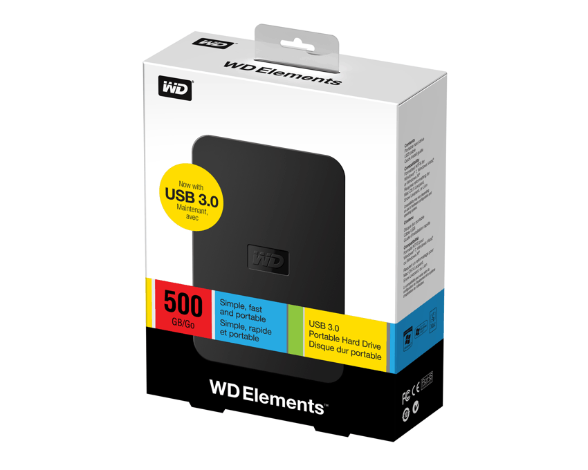 Disco Duro Externo Western Digital 500GB Negro Elements SE imagen 5