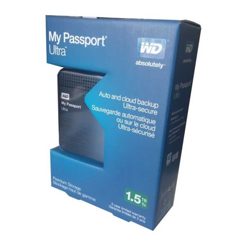 Disco Duro Externo Western Digital My Passport Ultra 1.5 Tb 2.5" USB 3.0 Negro imagen 4