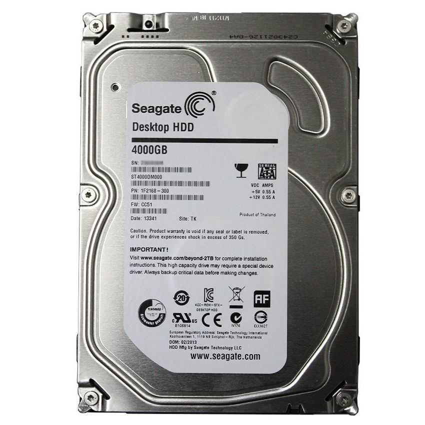 Disco Duro Seagate 3.5" 4TB SATA ST4000DM000