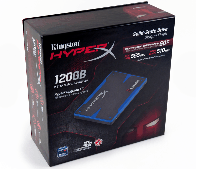 Disco Duro Solido Kingston 120GB HyperX 3K SATA3 2.5" + Kit Actualizacion