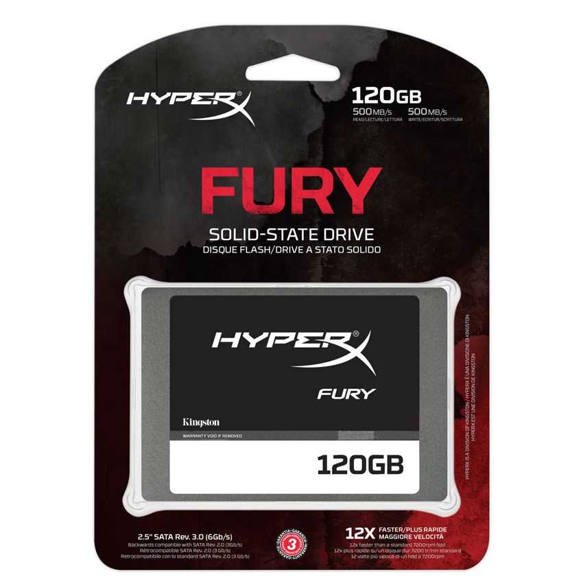 Disco Duro Solido Kingston 120GB HyperX Fury 2.5" SATA3 SHFS37A/120G imagen 3