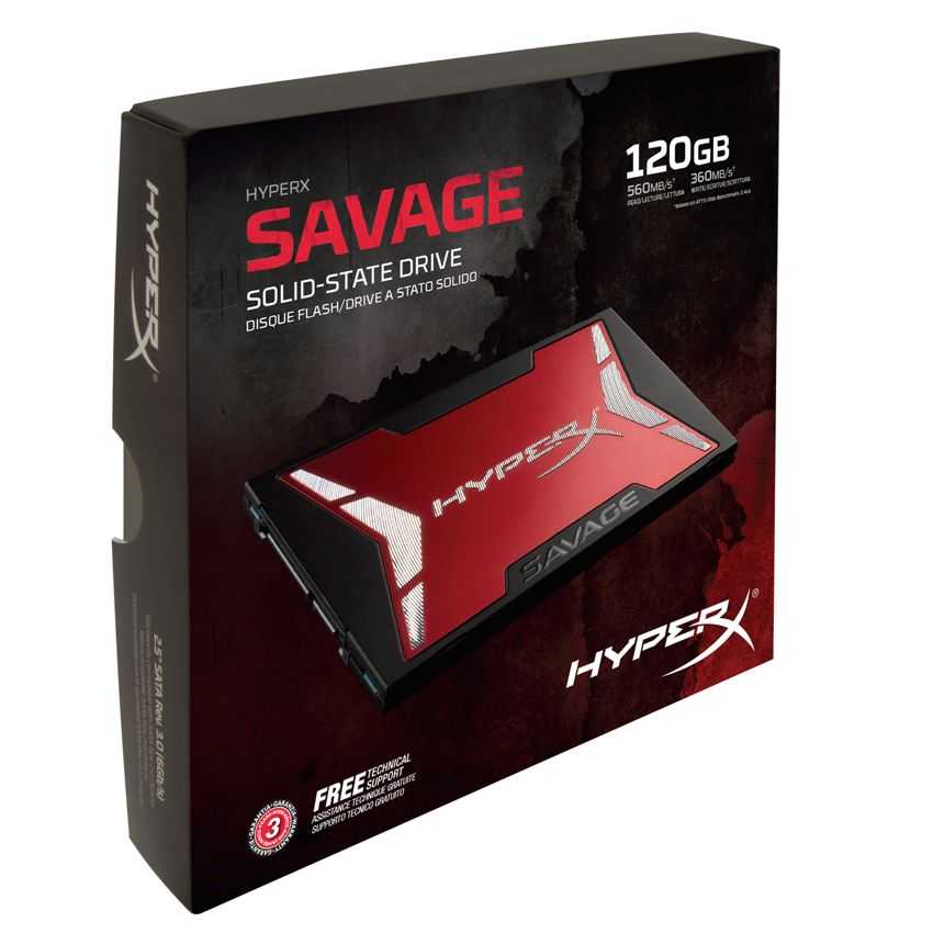 Disco Duro Solido Kingston 120GB HyperX Savage 2.5" SATA3 SHSS37A/120G imagen 3