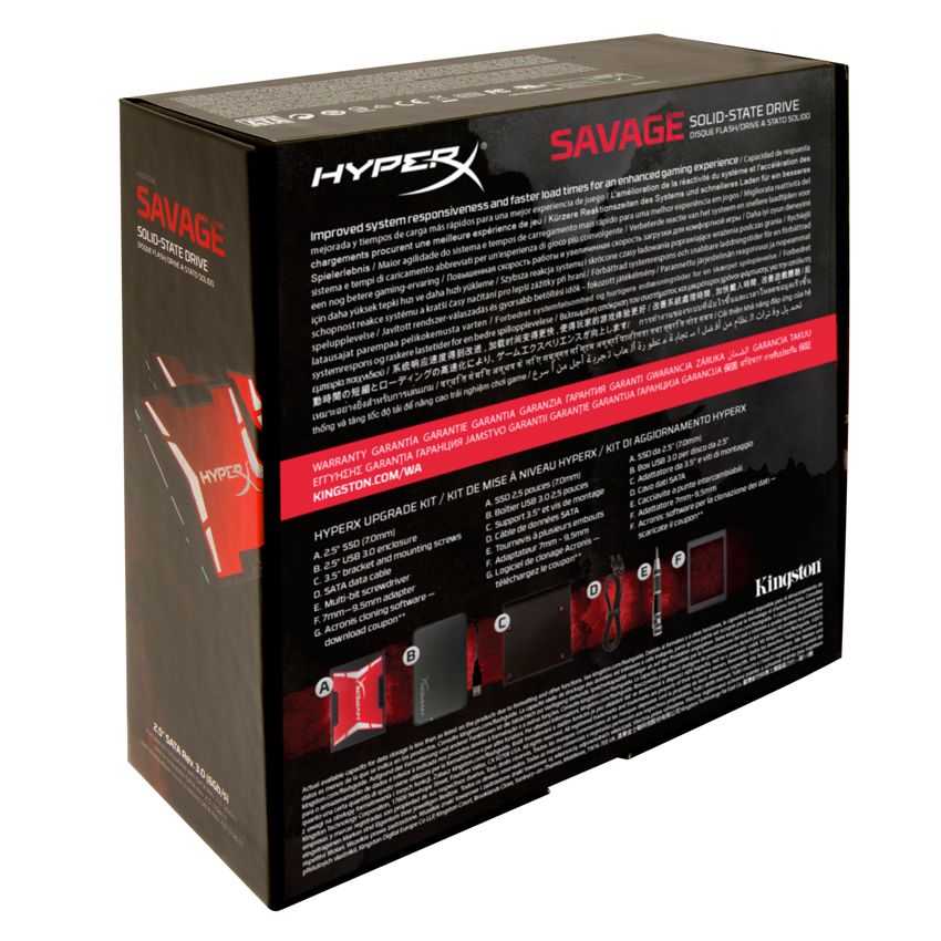 Disco Duro Solido Kingston 120GB HyperX Savage 2.5" SATA3 SHSS37A/120G imagen 4