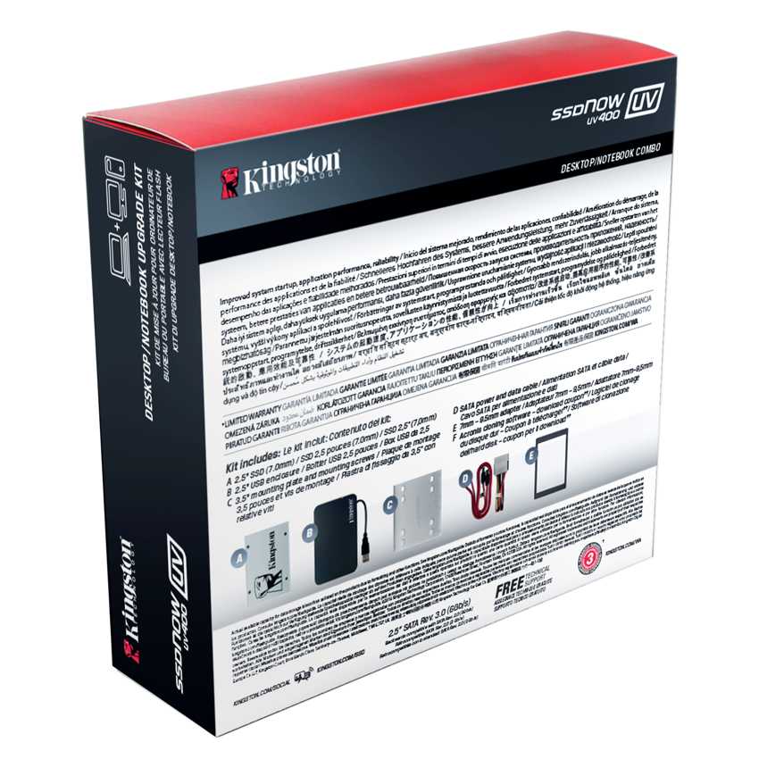 Disco Duro Solido Kingston 120GB UV400 Series 2.5" 7mm Bundle SUV400S3B7A/120G imagen 5