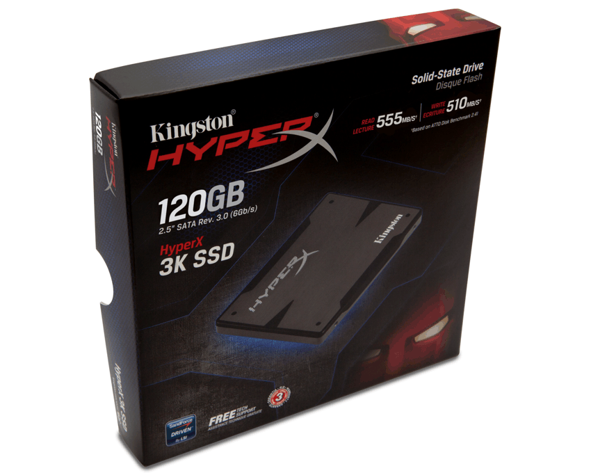Disco Duro Solido Kingston SSD 120GB HyperX 3K SSD Series SATA3 2.5" imagen 2