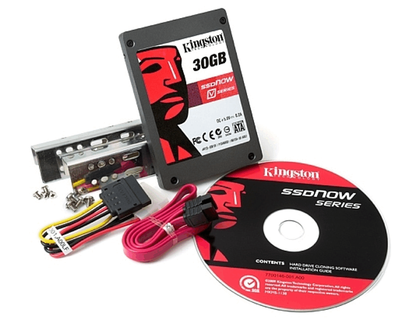Disco Duro Solido Kingston SSDNow V Series 30GB 2.5" Bundled Desktop Upgrade Kit