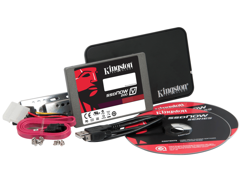 Disco Duro Solido Kingston SSDNow V200 128GB Notebook upg. kit con Adaptador imagen 3