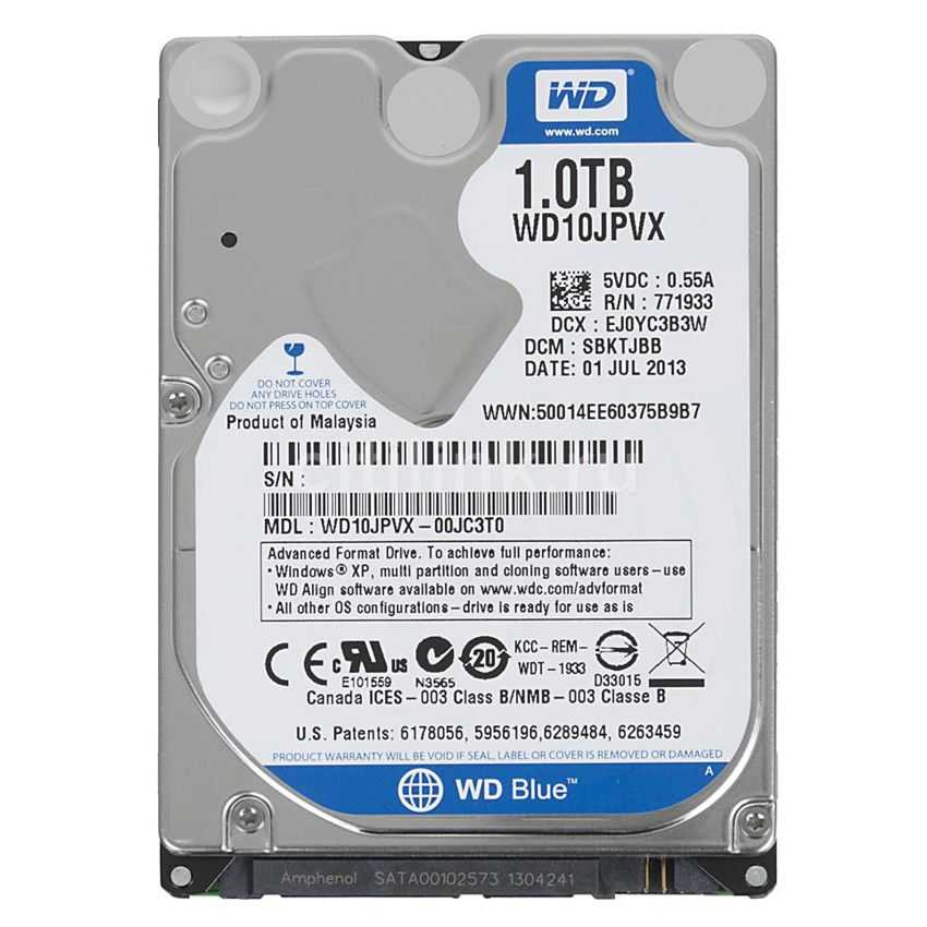 Disco Duro Western Digital 2.5" 1 TB SATA Blue WD10JPVX