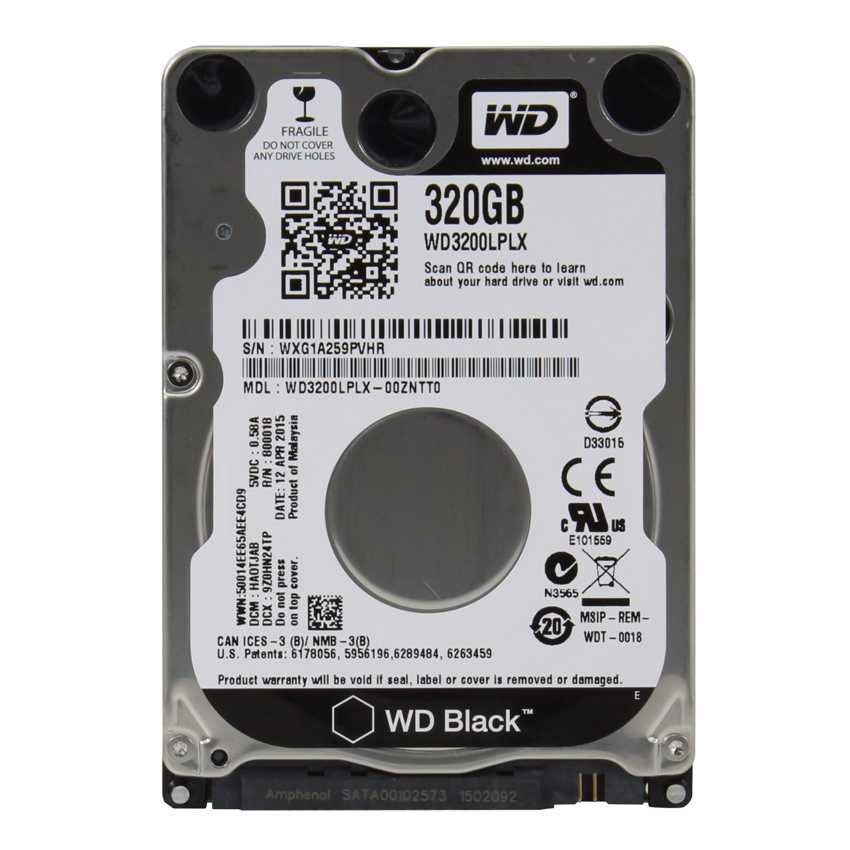 Disco Duro Western Digital 2.5" 320 GB SATA Black WD3200LPLX
