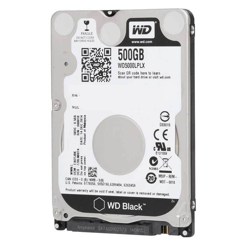 Disco Duro Western Digital 2.5" 500 GB SATA Black WD5000LPLX